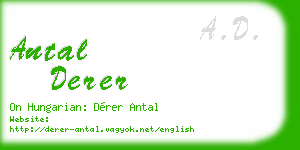 antal derer business card